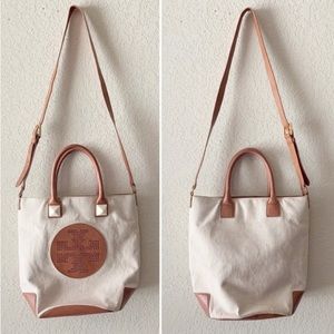 ✨Tory Burch✨ Canvas Leather Meredith Bucket Bag